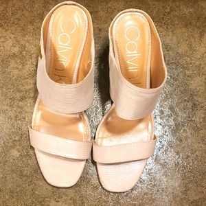 Calvin Klein pink sandals